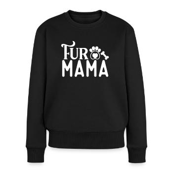 Fell-Mama - Frauen Premium Bio Pullover - Schwarz - Vorne - Julia (174cm)