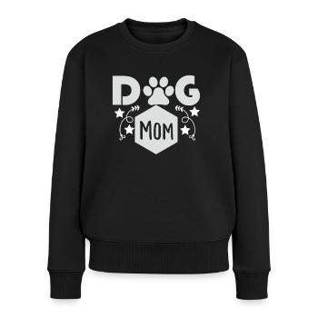 Mère de chien - Pull Premium bio Femme - noir - Devant - Julia (174cm)