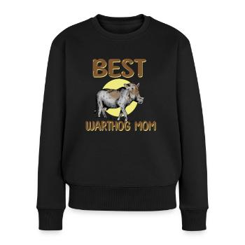 Beste Warzenschwein Mama - Frauen Premium Bio Pullover - Schwarz - Vorne - Julia (174cm)