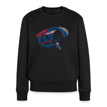 Bron doit voler forcé de travailler pilote de paramoteur - Pull Premium bio Femme - noir - Devant - Julia (174cm)