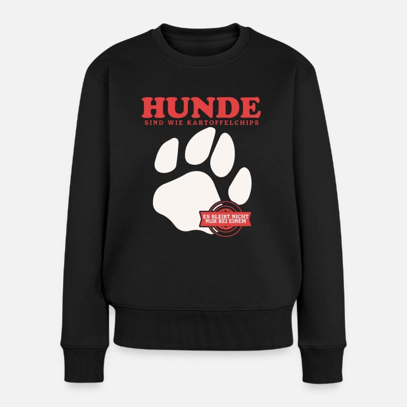 Hunde Hundeliebhaber Hundebesitzer Geschenk - Frauen Premium Bio Pullover - Schwarz