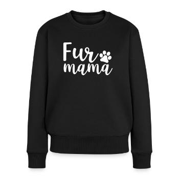Fell-Mama - Frauen Premium Bio Pullover - Schwarz - Vorne - Julia (174cm)