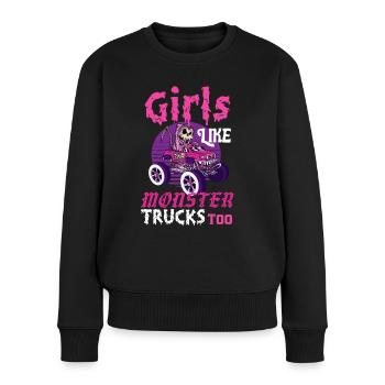 Les filles aiment Monster Trucks Grim Reaper Halloween - Pull Premium bio Femme - noir - Devant - Julia (174cm)