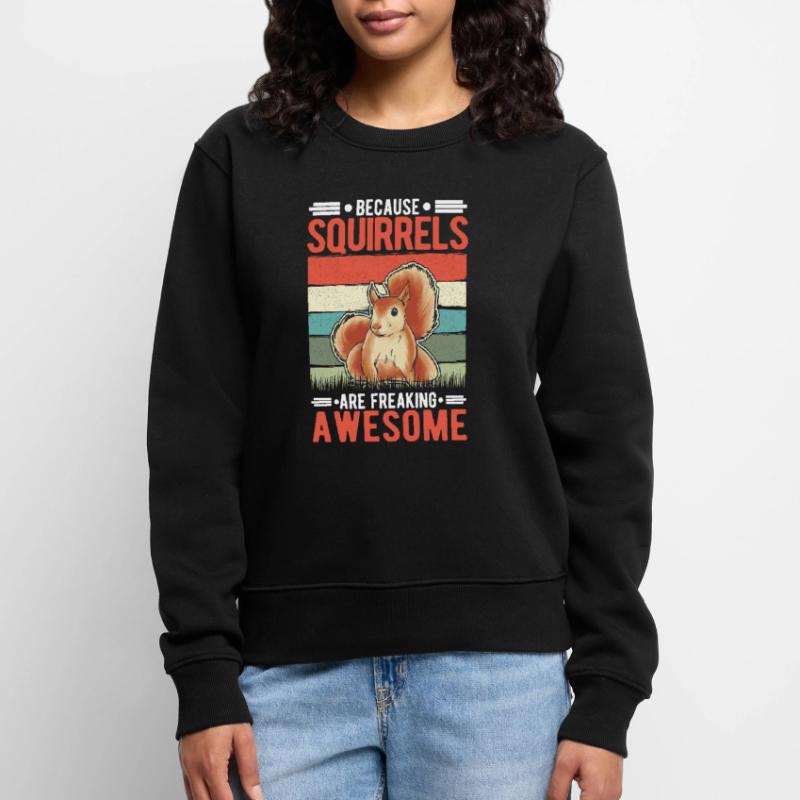 Squirrel Gift Squirrel Grey Squirrel Women's Premium Organic Jumper