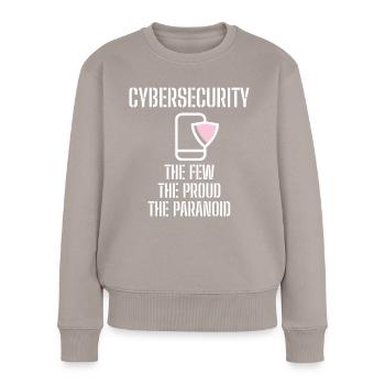 Cybersecurity - IT-Sicherheit Informatiker - Frauen Premium Bio Pullover - Taupe - Vorne - Julia (174cm)