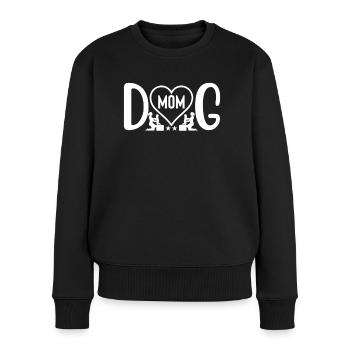 Mère de chien - Pull Premium bio Femme - noir - Devant - Julia (174cm)