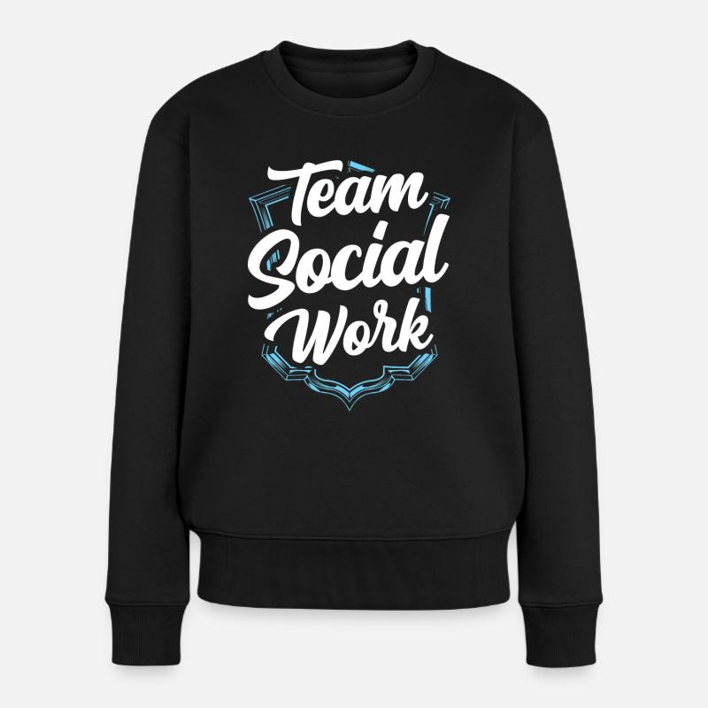 Team Sozialarbeit Soziale Arbeit Sozialarbeiter - Frauen Premium Bio Pullover - Schwarz