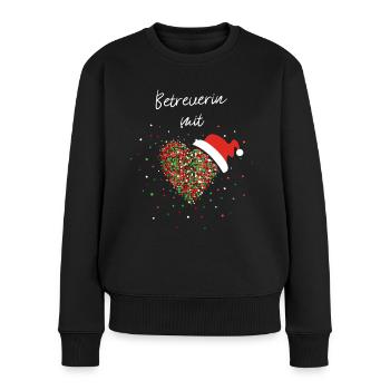 Betreuerin mit Herz Therapeut Weihnachtensoutfit - Frauen Premium Bio Pullover - Schwarz - Vorne - Julia (174cm)