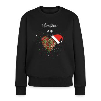 Floristin Mit Herz Floristik Weihnachtsoutfit - Frauen Premium Bio Pullover - Schwarz - Vorne - Julia (174cm)
