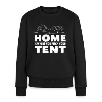 Camping Home Is Where You Pitch Your Tent Camper - Women's Premium Organic Jumper - black - Front - Julia (174cm)