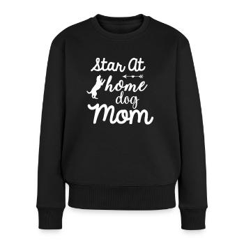 Star zu Hause Hundemama - Frauen Premium Bio Pullover - Schwarz - Vorne - Julia (174cm)