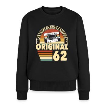 60th birthday born 1962 Original 1962 - Women's Premium Organic Jumper - black - Front - Julia (174cm)