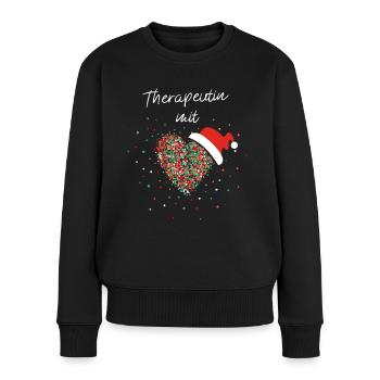 Therapeutin Therapie Psychologin Weihnachtsoutfit - Frauen Premium Bio Pullover - Schwarz - Vorne - Julia (174cm)