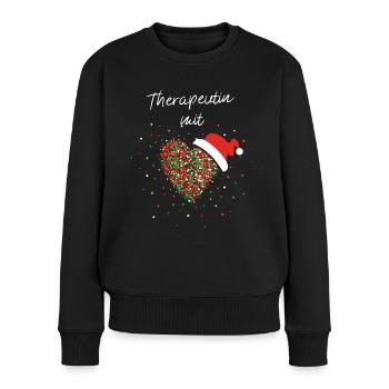 Therapeutin Therapie Weihnachtsgeschenk X-Mas - Frauen Premium Bio Pullover - Schwarz - Vorne - Julia (174cm)