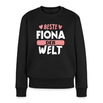 Beste Fiona der Welt - Frauen Premium Bio Pullover - Schwarz - Vorne - Julia (174cm)
