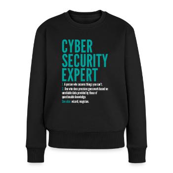 Cyber Security Expert Definition Coding Hacker - Frauen Premium Bio Pullover - Schwarz - Vorne - Julia (174cm)