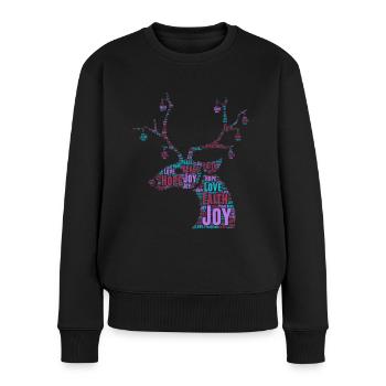 Weihnachten Weihnachten Weihnachten Weihnachten - Frauen Premium Bio Pullover - Schwarz - Vorne - Julia (174cm)
