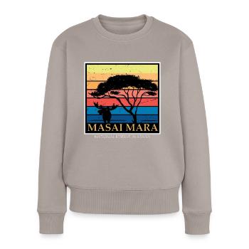Kenia Masai Mara Nationalreservat Afrika Safari Wi - Frauen Premium Bio Pullover - Taupe - Vorne - Julia (174cm)