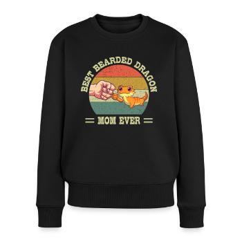 Meilleure maman dragon barbu jamais lézard maman mère - Pull Premium bio Femme - noir - Devant - Julia (174cm)