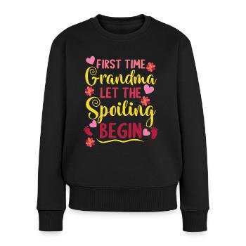 Première grand-mère grand-mère arrière-grand-mère grands-parents - Pull Premium bio Femme - noir - Devant - Julia (174cm)