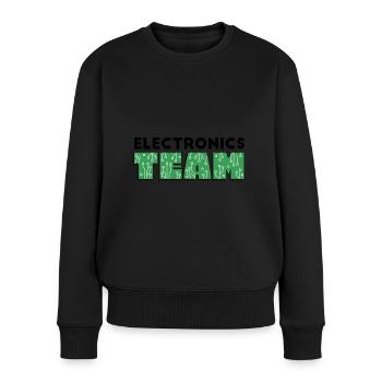 Programmeur - électronique TEAM - Pull Premium bio Femme - noir - Devant - Julia (174cm)