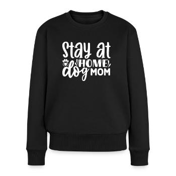 Hundemama zu Hause - Frauen Premium Bio Pullover - Schwarz - Vorne - Julia (174cm)