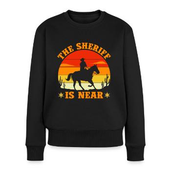 Cowboy Sheriff Pistols Sheriff Star Western - Pull Premium bio Femme - noir - Devant - Julia (174cm)