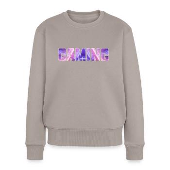 gaming - Frauen Premium Bio Pullover - Taupe - Vorne - Julia (174cm)