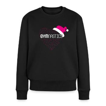 Gymnastique Gymnastique Gymnaste Chapeau de Noël Saint-Nicolas - Pull Premium bio Femme - noir - Devant - Julia (174cm)
