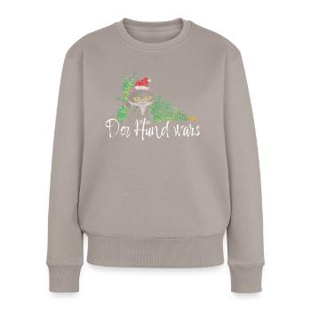 Weihnachtsmuffel Katzen Anti Christmas Xmas - Frauen Premium Bio Pullover - Taupe - Vorne - Julia (174cm)
