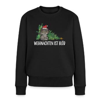 Weihnachtsmuffel Anti Weihnachten Kein Bock - Frauen Premium Bio Pullover - Schwarz - Vorne - Julia (174cm)