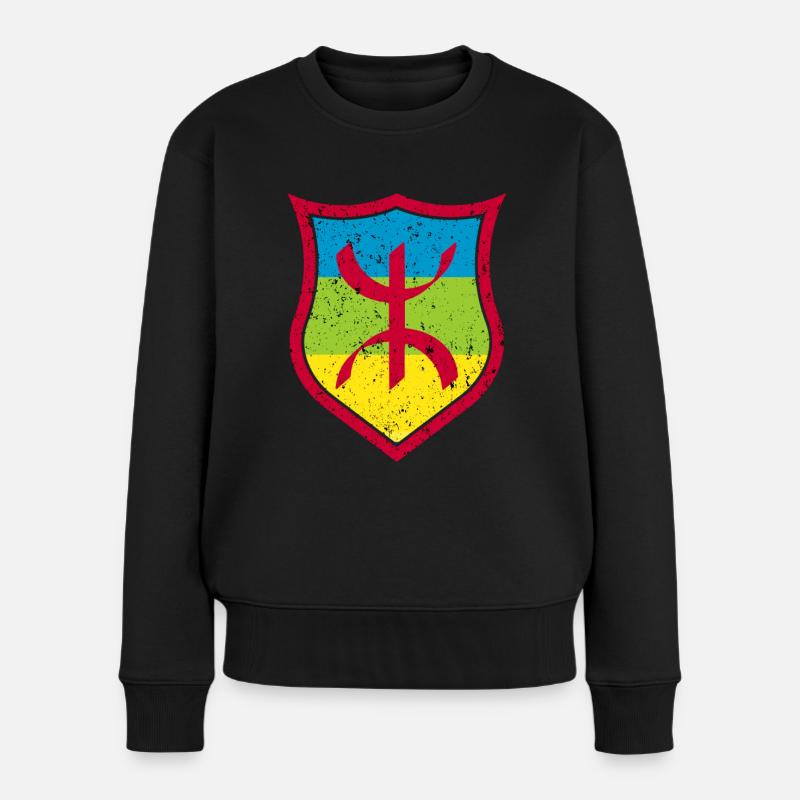 Amazigh - Frauen Premium Bio Pullover - Schwarz