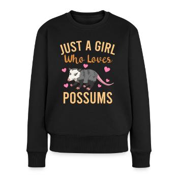 La fille que les opossums aiment les marsupiaux du zoo d’opossum - Pull Premium bio Femme - noir - Devant - Julia (174cm)