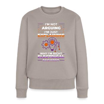 Electrical Engineering Engineer Research Development - Women's Premium Organic Jumper - taupe - Front - Julia (174cm)