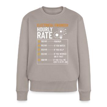 Electrical Engineering Engineer Research Development - Women's Premium Organic Jumper - taupe - Front - Julia (174cm)
