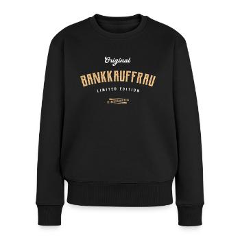 Bankkauffrau Limited Edition - Frauen Premium Bio Pullover - Schwarz - Vorne - Julia (174cm)