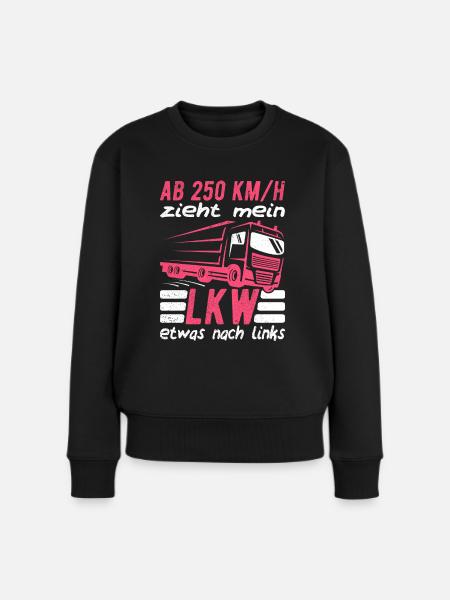 LKW-Fahrerin Lastwagenfahrerin Truckerin Geschenk - Frauen Premium Bio Pullover - Schwarz