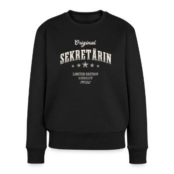 Sekretärin Limited Edition - Frauen Premium Bio Pullover - Schwarz - Vorne - Julia (174cm)