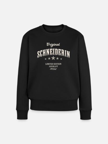 Schneiderin Limited Edition Nähen Schneider - Frauen Premium Bio Pullover - Schwarz