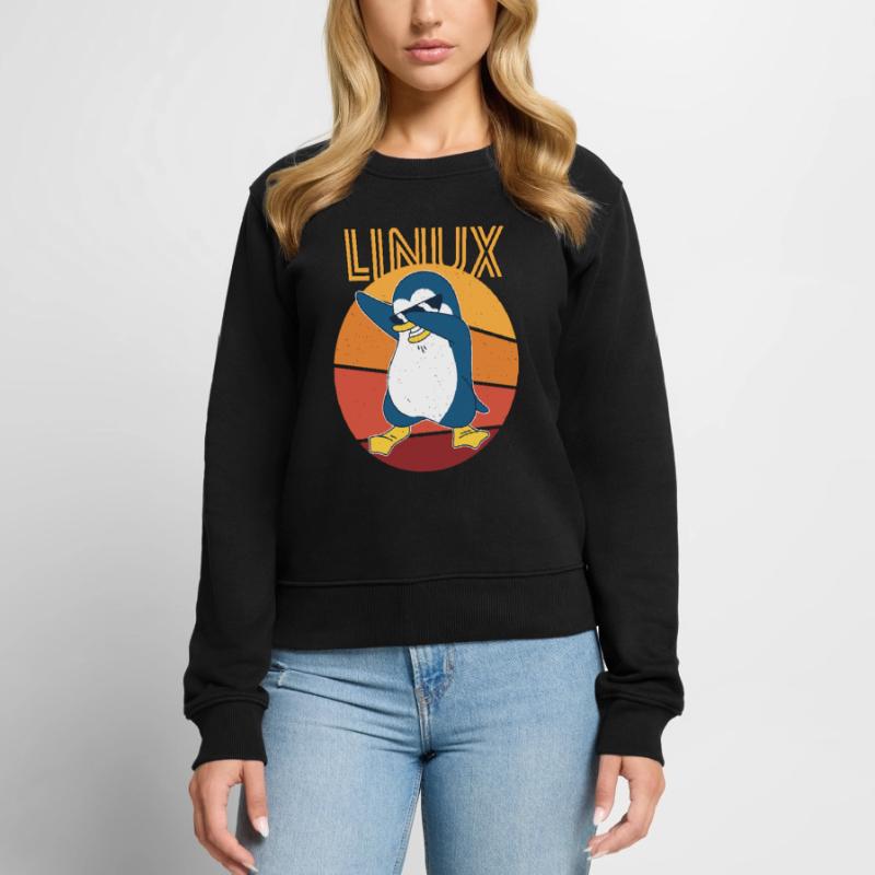 Linux Admin Cool Penguin Nerd Informatics Pull Premium bio Femme