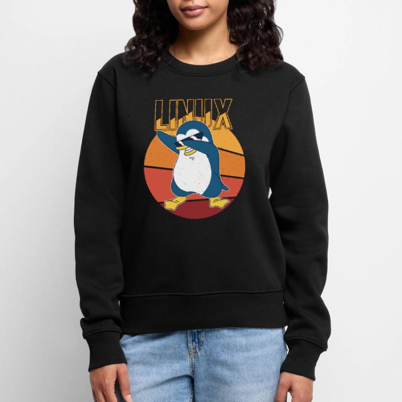 Linux Root Admin Cool Penguin Informatics Nerd Frauen Premium Bio Pullover