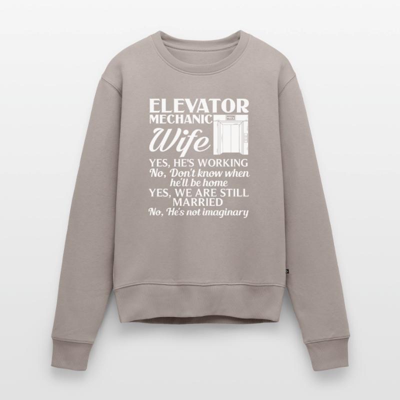 Elevator Elevator System Technician Woman Elevator Elevator Women's Premium Organic Jumper