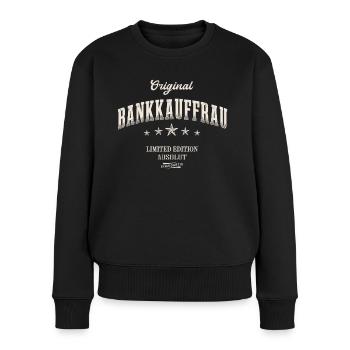 Bankkauffrau Limited Edition - Frauen Premium Bio Pullover - Schwarz - Vorne - Julia (174cm)