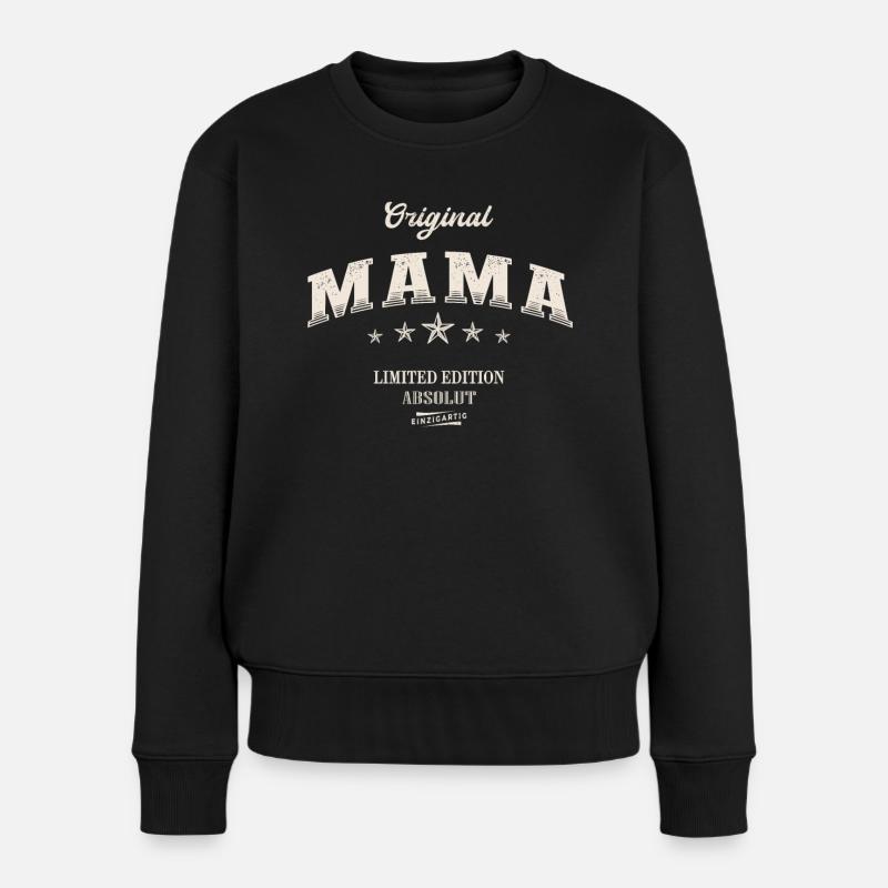 Mama Limited Edition Muttertag Mutter - Frauen Premium Bio Pullover - Schwarz