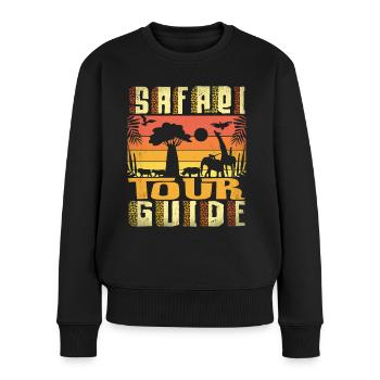 Safari Tour Guide - Frauen Premium Bio Pullover - Schwarz - Vorne - Julia (174cm)