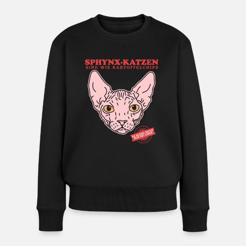 Sphynx Cat Cat Owner Cat Gift - Women's Premium Organic Jumper - black