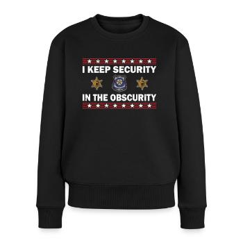 Polizist I Keep Security In The Obscurity Polizei - Frauen Premium Bio Pullover - Schwarz - Vorne - Julia (174cm)
