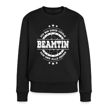 Beamtin Kollegin Geburtstag Verbeamtung Geschenk - Frauen Premium Bio Pullover - Schwarz - Vorne - Julia (174cm)