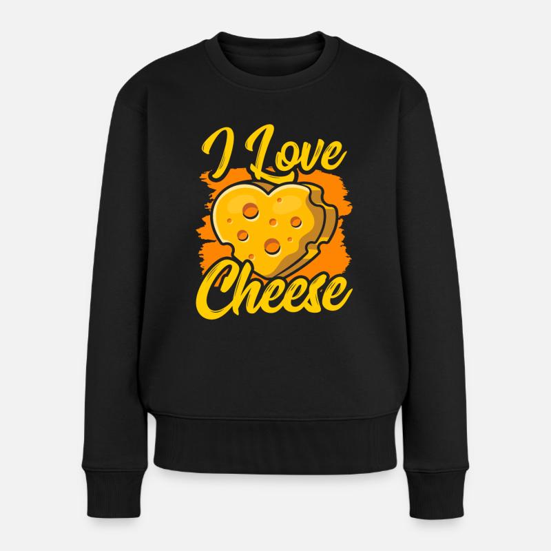 J’aime le fromage Dictons Amants Doux - Pull Premium bio Femme - noir