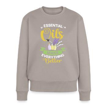 Essential Oil Diffuser Aromatherapy Plants - Women's Premium Organic Jumper - taupe - Front - Julia (174cm)